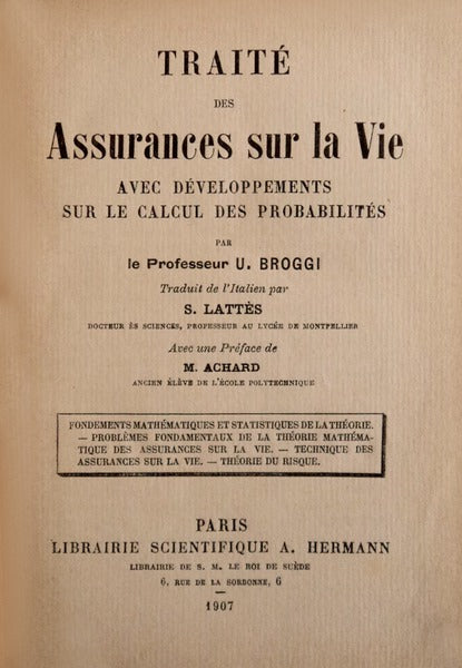 TRAITÃ‰ DES ASSURANCES SUR LA VIE.