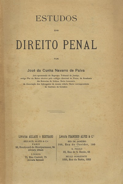 ESTUDOS DE DIREITO PENAL.