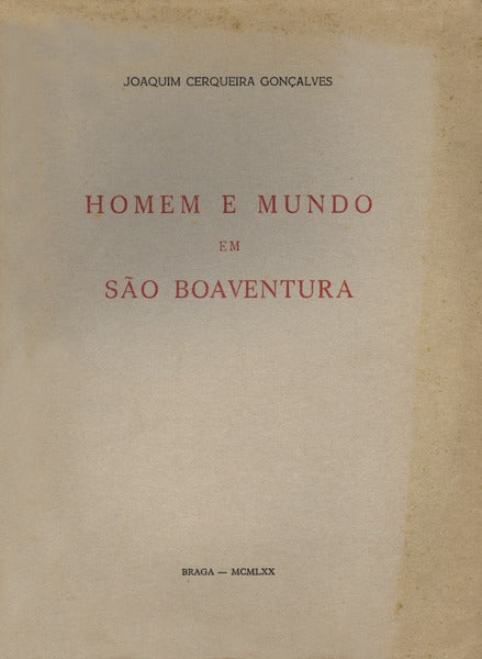 HOMEM E MUNDO EM SÃƒO BOAVENTURA.