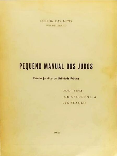 PEQUENO MANUAL DOS JUROS.