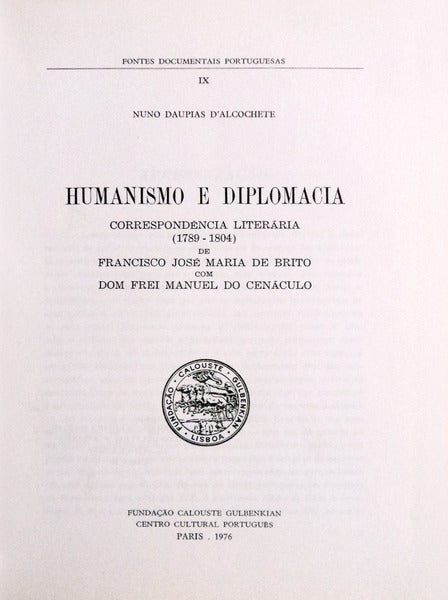 HUMANISMO E DIPLOMACIA.