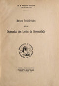 NOTAS HISTÃ“RICAS SÃ”BRE OS ORDENADOS DOS LENTES DA UNIVERSIDADE.