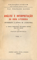 ANÃLISE E INTERPRETAÃ‡ÃƒO DA OBRA LITERÃRIA. [5.Âª EDIÃ‡ÃƒO/2 VOLS.]
