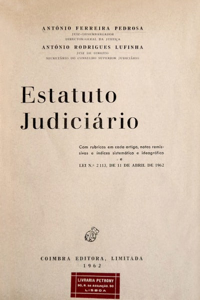 ESTATUTO JUDICIÃ?RIO.