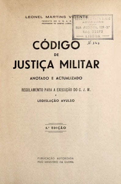 CÃ“DIGO DE JUSTIÃ‡A MILITAR.