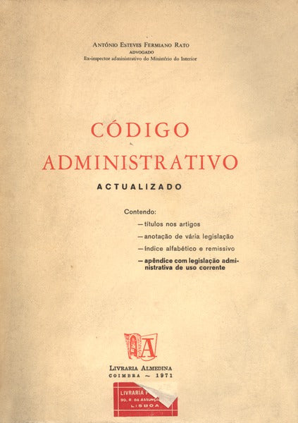 CÃ“DIGO ADMINISTRATIVO, ACTUALIZADO.