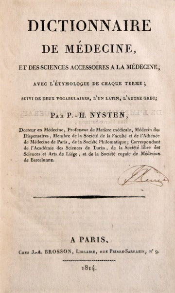 DICTIONNAIRE DE MÃ‰DECINE,