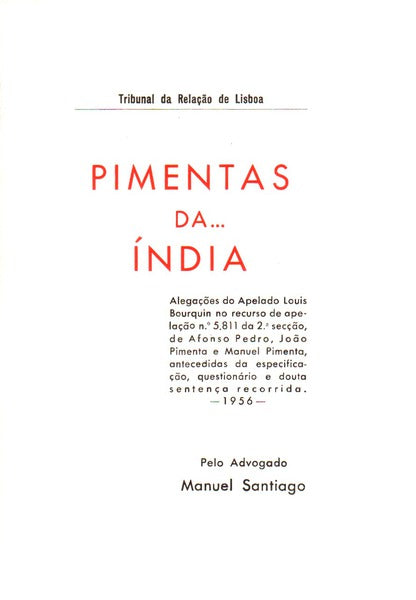 PIMENTAS DA... ÃNDIA.