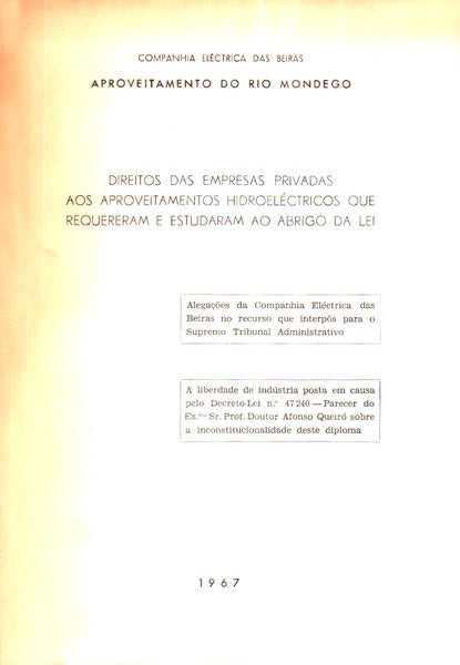 APROVEITAMENTO DO RIO MONDEGO.
