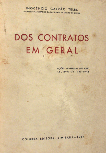 DOS CONTRATOS EM GERAL. [ENC.]