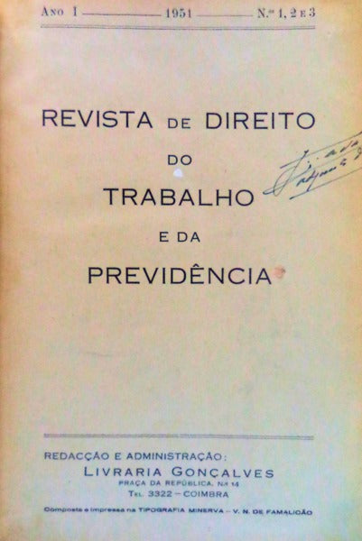 REVISTA DE DIREITO DO TRABALHO E DA PREVIDÃŠNCIA.