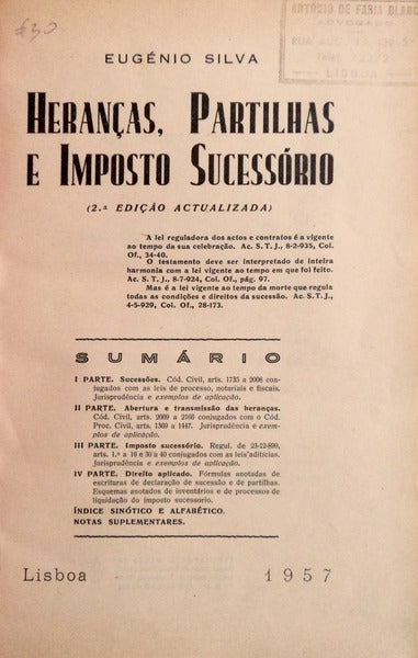 HERANÃ‡AS. PARTILHAS E IMPOSTOS SUCESSÃ“RIO.