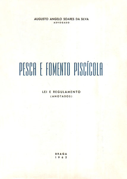 PESCA E FOMENTO PISCÃCOLA.