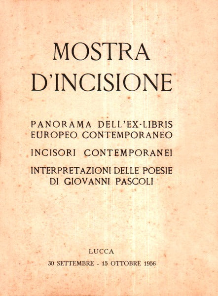 MOSTRA Dâ€™INCISIONE.