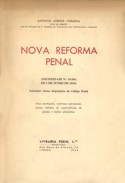 NOVA REFORMA PENAL.