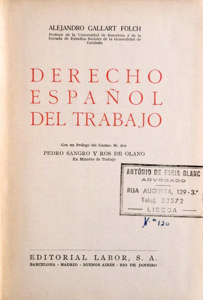 DERECHO ESPAÃ‘OL DEL TRABAJO.