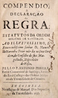 COMPENDIO, & DECLARAC,ÃƒO DA REGRA: & ESTATVTOS DA ORDEM MILITAR DE SANTIAGO.