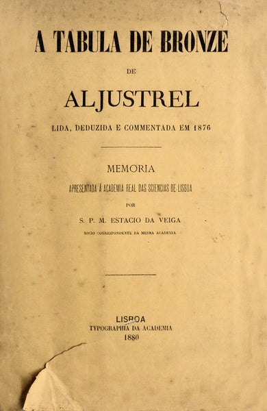 A TABULA DE BRONZE DE ALJUSTREL.