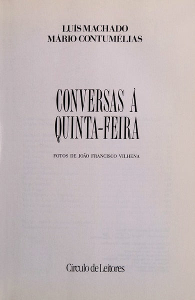 CONVERSAS Ã€ QUINTA-FEIRA.