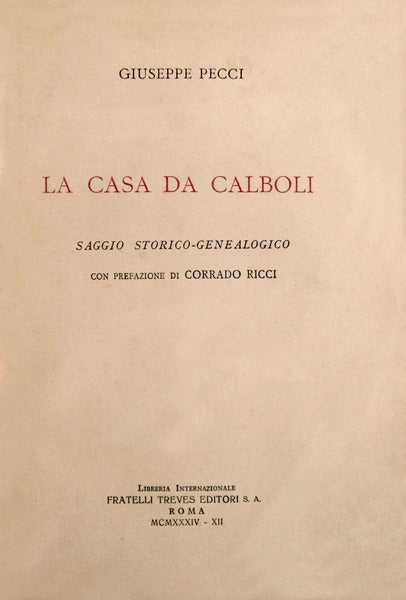 LA CASA DA CALBOLI.