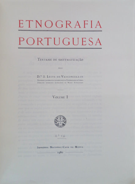 ETNOGRAFIA PORTUGUESA. [10 VOLS.]