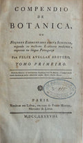 COMPENDIO DE BOTANICA, OU NOÃ‡Ã•ES ELEMENTARES DESTA SCIENCIA,