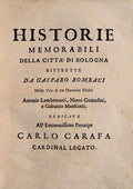 HISTORIE MEMORABILI DELLA CITTÃ DI BOLOGNA