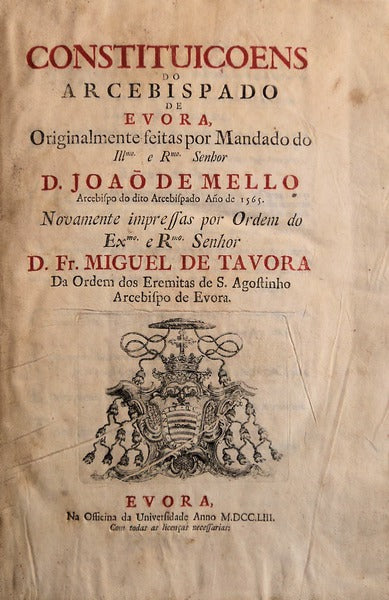 CONSTITUIÃ‡OENS DO ARCEBISPADO DE EVORA,