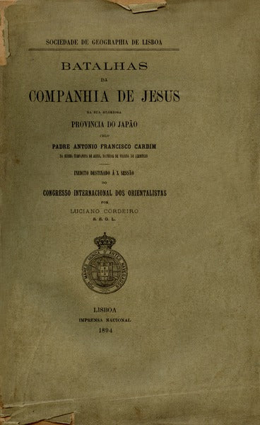 BATALHAS DA COMPANHIA DE JESUS NA SUA GLORIOSA PROVINCIA DO JAPÃƒO.