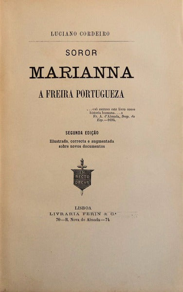 SOROR MARIANNA A FREIRA PORTUGUEZA.
