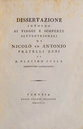 DISSERTAZIONE INTORNO AI VIAGGI E SCOPERTE SETTENTRIONALI DI NICOLÃ“ ED ANTONIO, FRATELLI ZENI