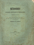 MÃ‰MOIRES HISTORIQUES, GÃ‰NÃ‰ALOGIQUES ET CHRONOLOGIQUES