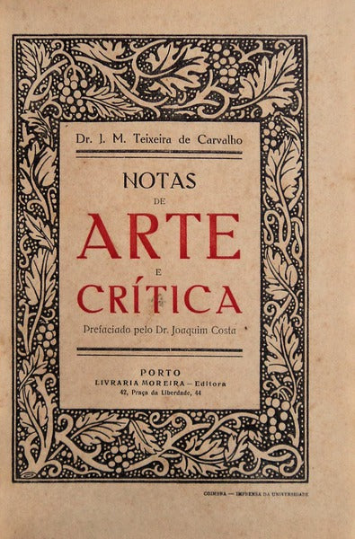 NOTAS DE ARTE E CRITICA.
