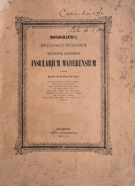 MONOGRAPHIA MOLLUSCORUM TERRESTRIUM FLUVIALIUM, LACUSTRIUM INSULARIUM MADERENSIUM