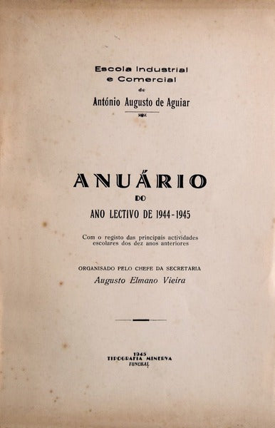 ANUÃRIO DO ANO LECTIVO DE 1944-1945.