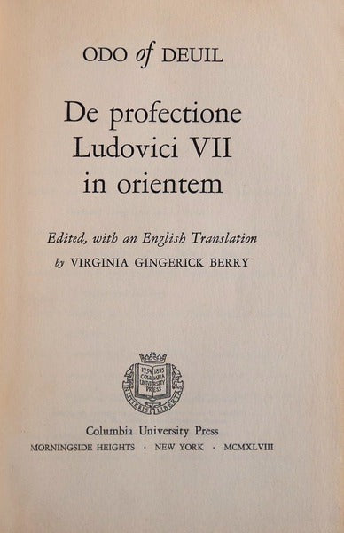 DE PROFECTIONE LUDOVICI VII IN ORIENTEM.