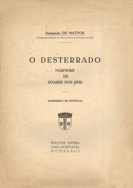 O DESTERRADO. MÃRMORE DE SOARES DOS REIS.