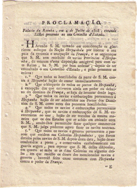 GUERRA PENINSULAR - NAPOLEÃ“NICA - CONJUNTO DE 5 PROCLAMAÃ‡Ã•ES, EDITAES, E PASTORAES.