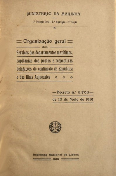 ORGANIZAÃ‡ÃƒO GERAL DOS SERVIÃ‡OS E DEPARTAMENTOS MARÃTIMOS