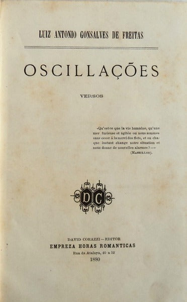 OSCILLAÃ‡Ã•ES. VERSOS.