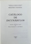 CATÃLOGO DE INCUNÃBULOS.