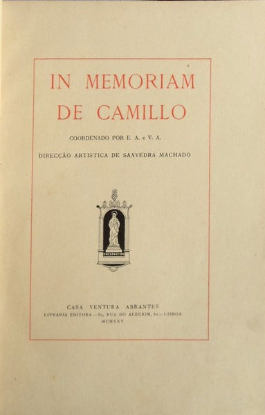 IN MEMORIAM DE CAMILLO. [ENCADERNADO]