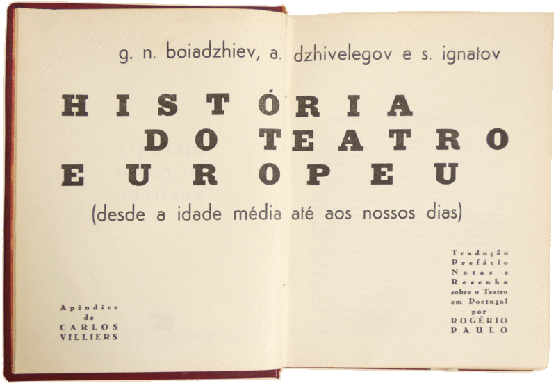 HISTÃ“RIA DO TEATRO EUROPEU. [2 VOLS.]