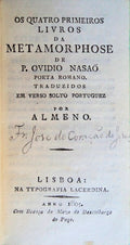 OS QUATRO PRIMEIROS LIVROS DA METAMORPHOSE DE P. OVIDIO NASAÃ•