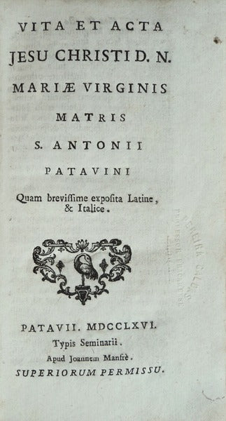 VITA ET ACTA JESU CHRISTI