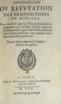 ANTIMARIANA OV REFVTATION DES PROPOSITION DE MARIANA.