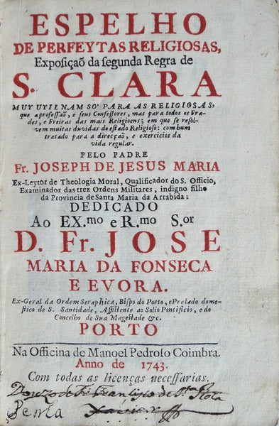 ESPELHO DE PERFEYTAS RELIGIOSAS,