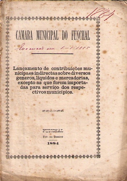 LANÇAMENTO DE CONTRIBUIÇÕES MUNICIPAES INDIRECTAS