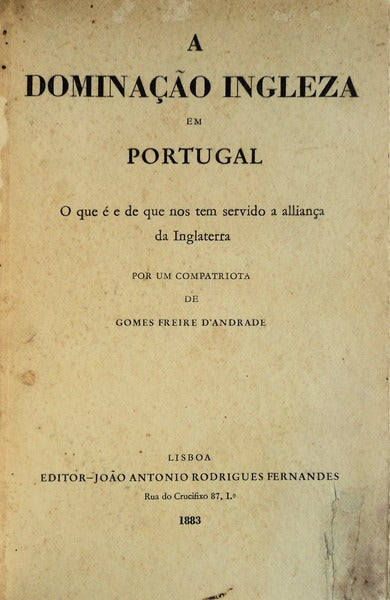 DOMINAÃ‡ÃƒO (A) INGLEZA EM PORTUGAL.