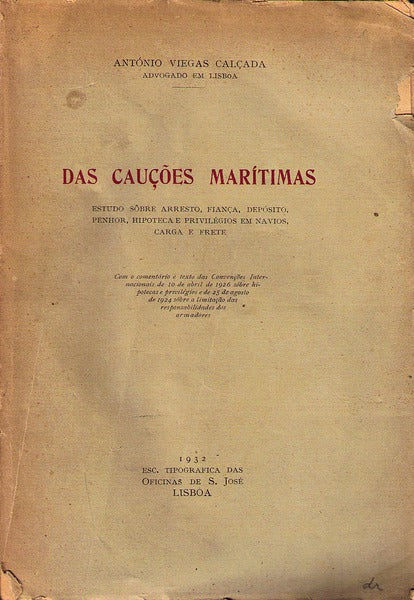 DAS CAUÃ‡Ã•ES MARÃTIMAS.